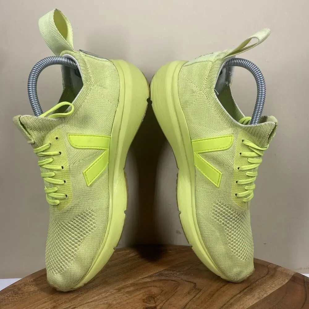 Veja Runner V2 Full Acid Yellow Womens Neon Green Yellow Size 9 Running Shoes